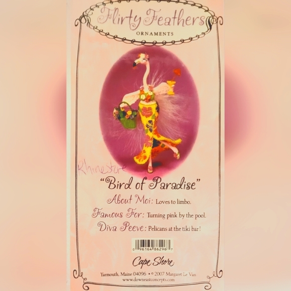 Cape Shore FLIRTY FEATHERS Retired "Bird of Paradise" Christmas Ornament - Picture 3 of 12